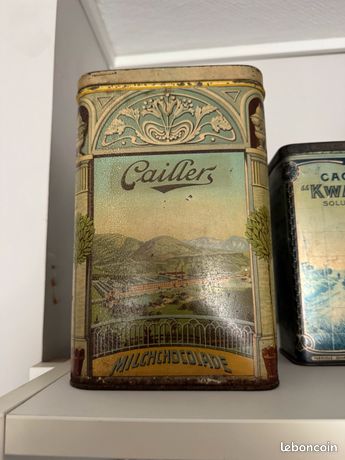 Ancienne bote mtallique Cailler  Chocolat suisse  Collection -  Collection
