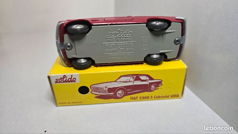 SOLIDO 1/43 Réf. 133 Made In France FIAT 2300 S Cabriolet GHIA