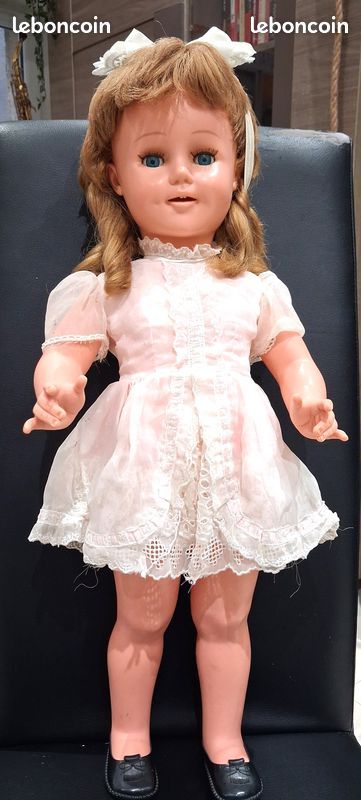 Poupée Raynal Florence Noire – Rhodoïd 1957 – 57 Cm – Très Bon état