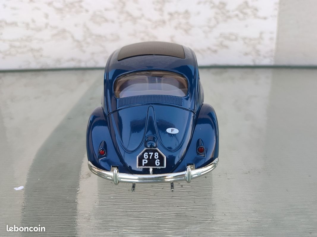Rare solido prestige 1/18 n°8014 coccinelle open decapotable telethon, voiture avec sa planche d'etiquette de deco - Collection