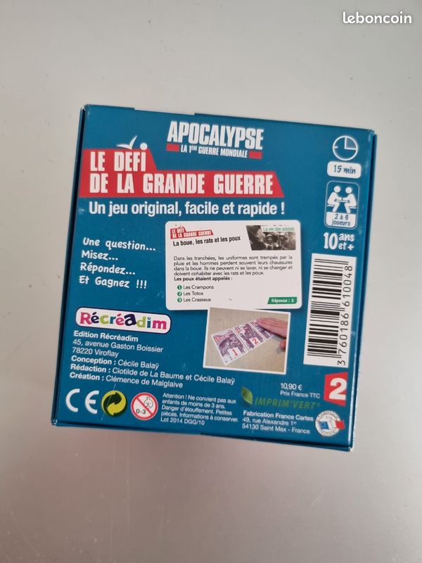 Jeu Le Défi de la grande guerre (neuf) (image 2)