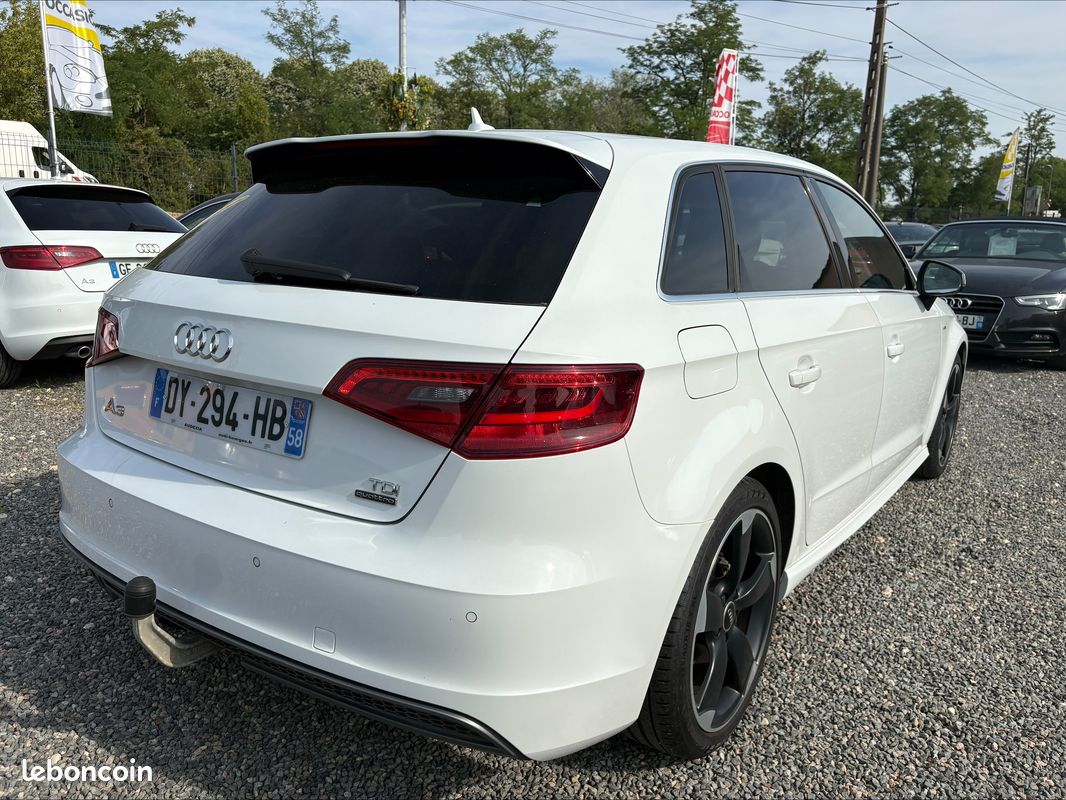 AUDI A3 Série 3 Sportback S-Line Quattro 2.0 TDi 184 cv Boîte auto S-Tronic6 (image 3)