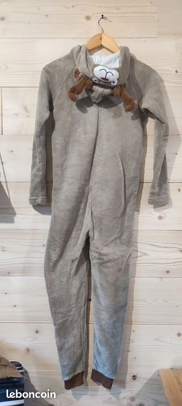 Pyjama Noël pilou pilou cerf ou renne 12 ans (image 2)