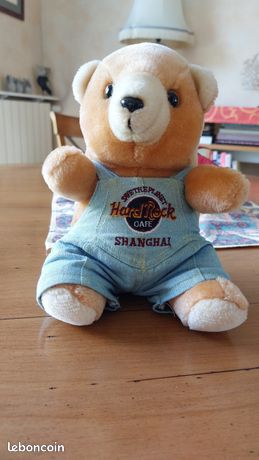 Peluche Ours Avec Guitare Hard Rock Cafe San Francisco - 22 Cm - Occasion - Collection