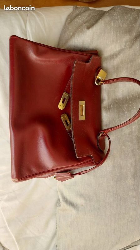 Sac à Main Vintage Vimar En Cuir Noir - Années 70 - Occasion Bon état