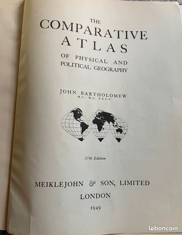 The Comparative Atlas - édition anglaise 1949 - (image 2)