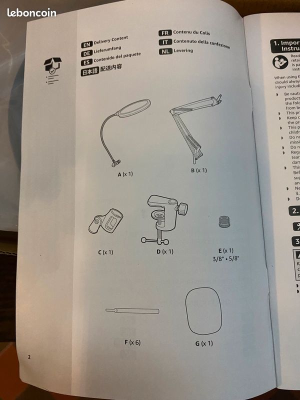 Bras de microphone sur pied (image 3)
