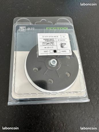 Festool Plateau De Ponçage ST-STF-D77/6-M5 W - Pour LEX 3 77 - Universal, Courbes Et Plans