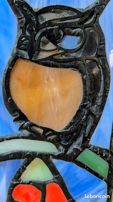 Lampe vitrail chouette Tiffany (image 3)