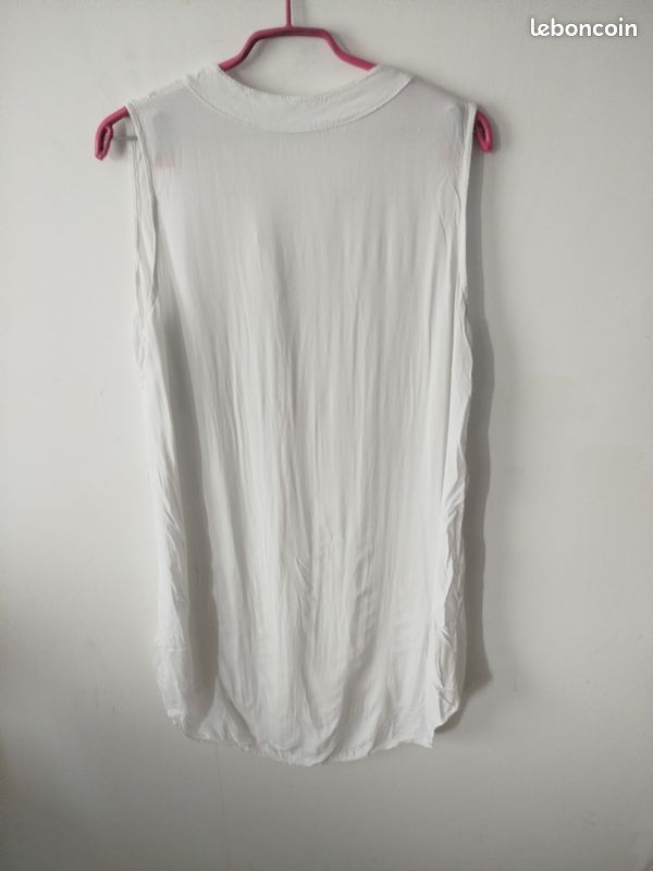 Tunique Blanche CFK Pour Fille - Taille 14 Ans - Manches Longues - Occasion Très Bon état