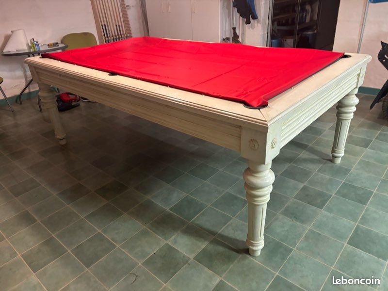 Billard Américain Baronnet Complet Avec Boules, Queues, Craies Et Triangle, France