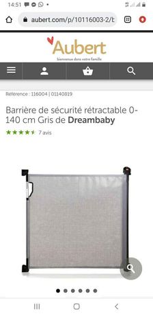 Barrière de sécurité rétractable 0-140 cm Gris de Dreambaby, Barrières de  porte : Aubert