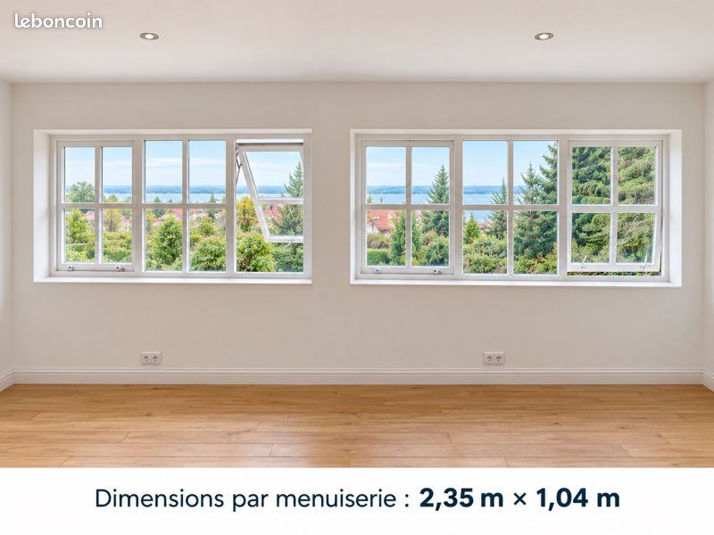 Fenêtres bois double vitrage blanches – plusieurs dimensions (image 3)