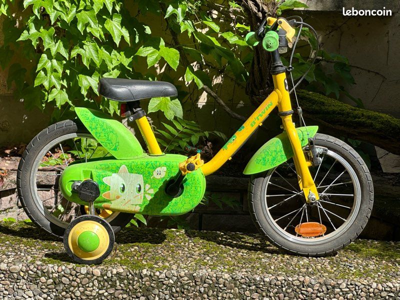 Vélo Enfant Dino Bikes T-Rex 14 Pouces – Roues Gonflables, Roulettes, Garde-Boue Et Porte-Gourde Inclus