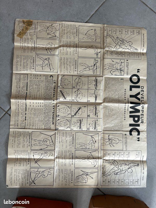 Vieux Appareil De Musculation OLYMPIC – En Boîte – Vintage