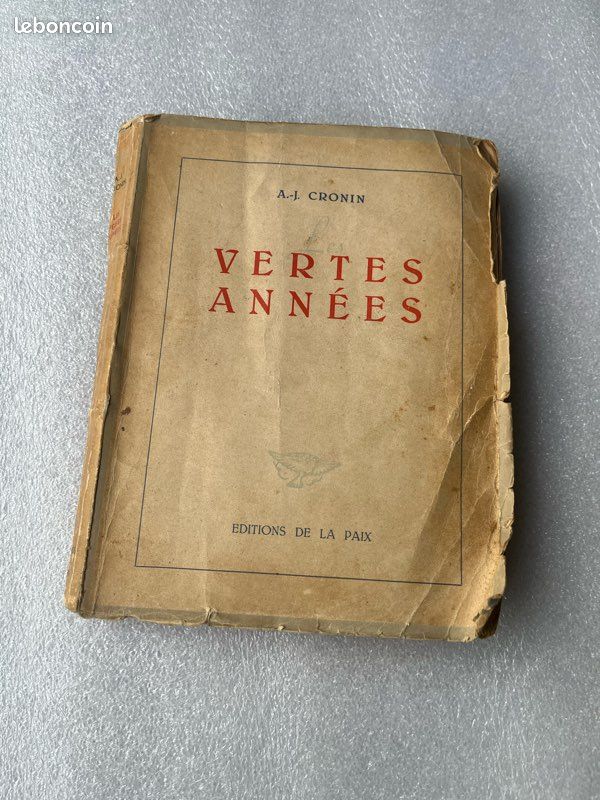 A.J. Cronin, Les Vertes Années, édition 1945 rare (image 1)