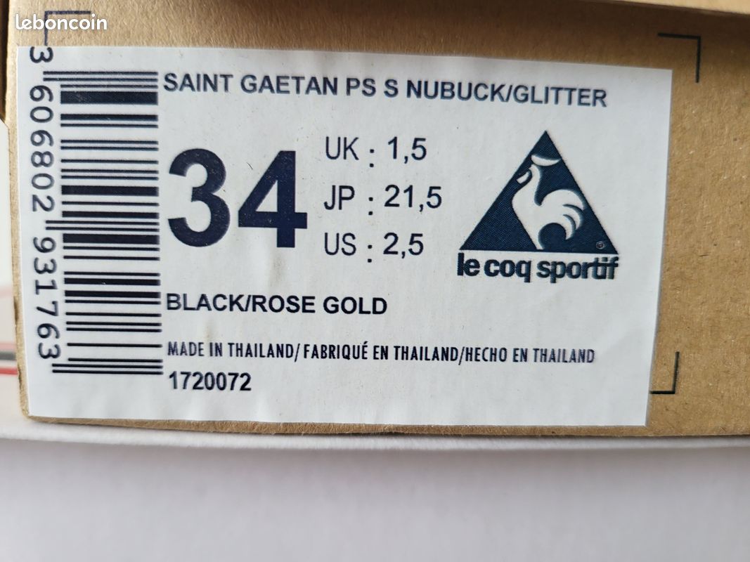 ✅ Basket Coq Sportif Gaetan scratch *NEUVE Taille 34 (image 6)