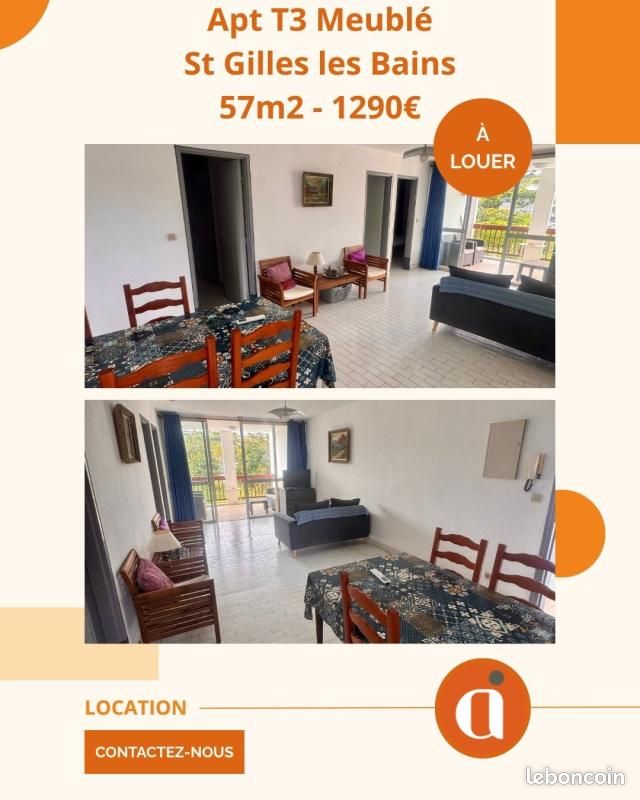 Appartement 3 pièces 57 m² · à Saint-Paul · 57 m² · 1 290 €