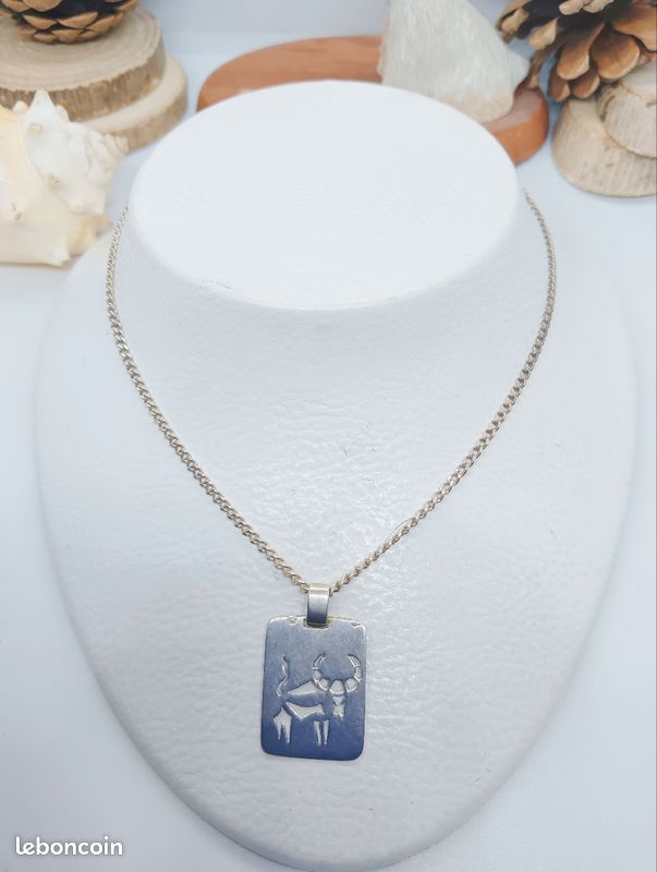Collier très ancien argent pendentif bélier bé (image 5)