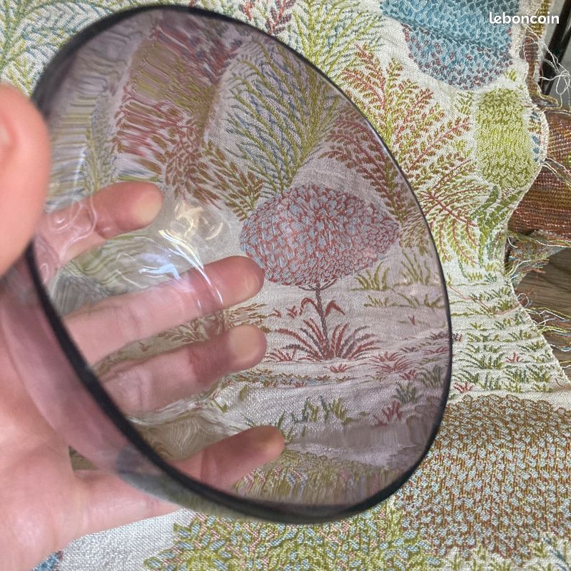 Coupelle rince doigt en cristal teinté mauve ancien, Lalique sûrement mais non signé (image 6)