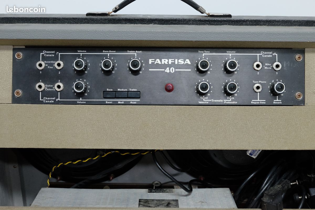 Ampli à lampes FARFISA FR 40 vintage années 60 restauré (image 8)
