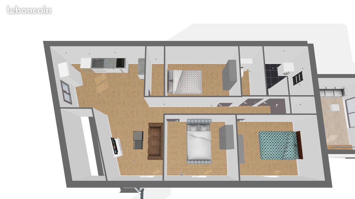 Appartement 4 pièces 70 m² · à Lay · 70 m² · 750 €/mois