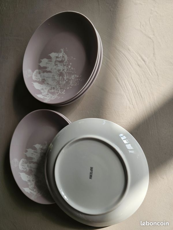 6 Assiettes à dessert Porcelaine Blanches Collection Manoir (image 3)