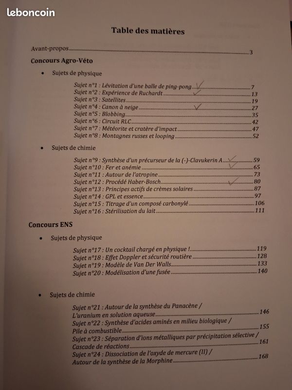 Livres prépa BCPST Maths Physique Chimie (image 16)