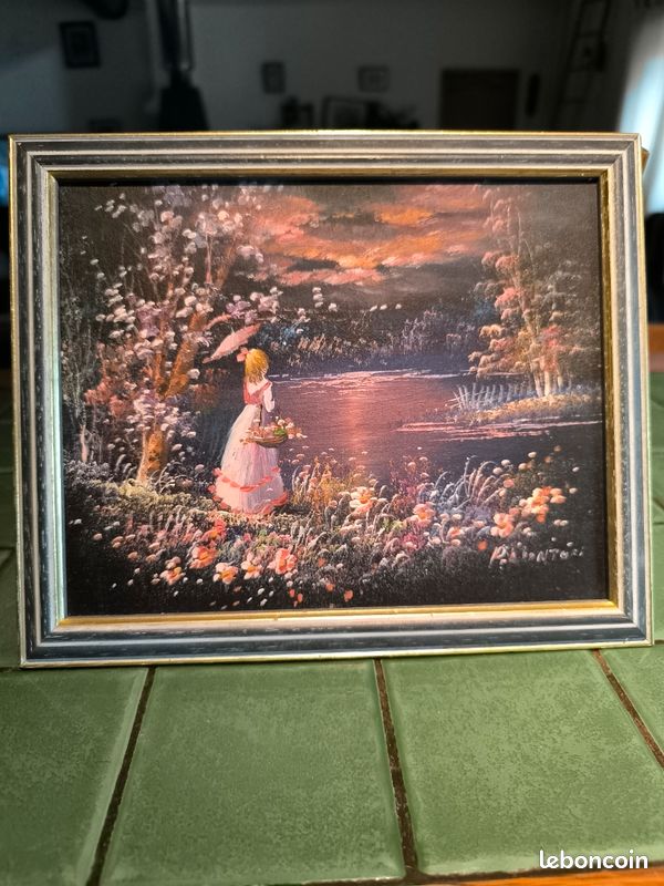 Superbe Petit Tableau Huile sur Toile Signé P. Alentori - Style Romantique/Impressionniste (image 1)