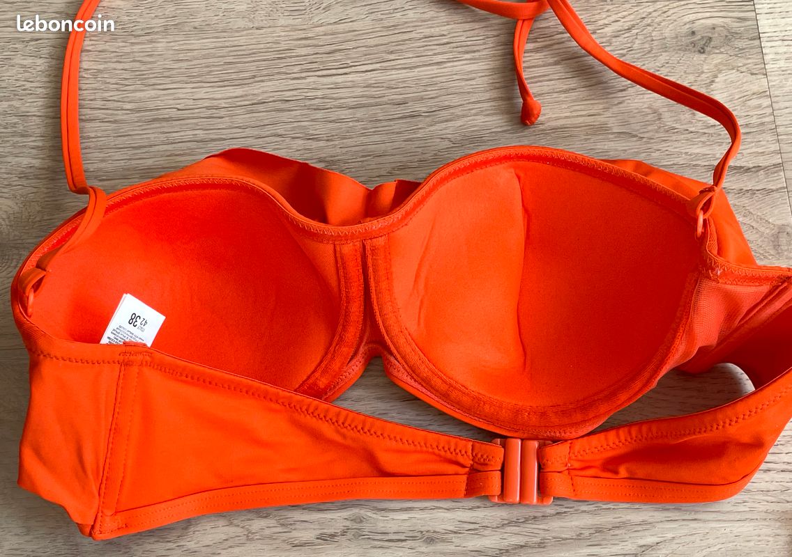 Maillot de Bain Tex Taille 38 Modèle Orange (image 5)