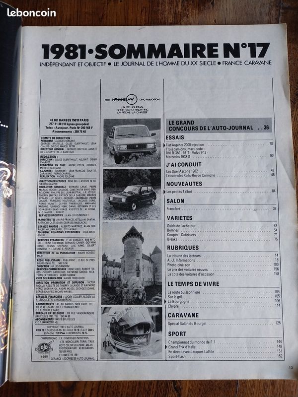 L'Auto-Journal n°17 Octobre 1981 (image 2)