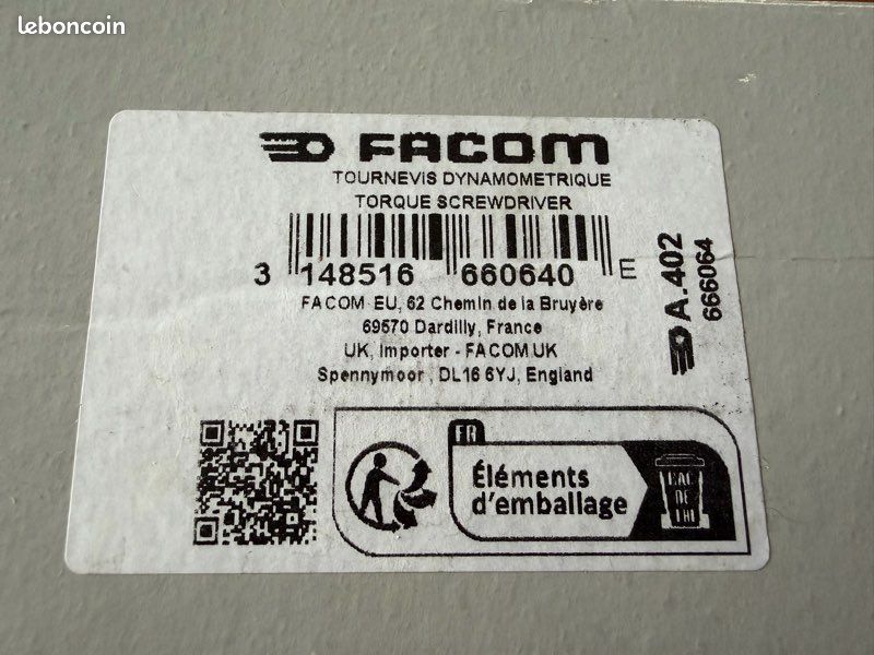 Facom tournevis dynamométrique A.402 (image 2)