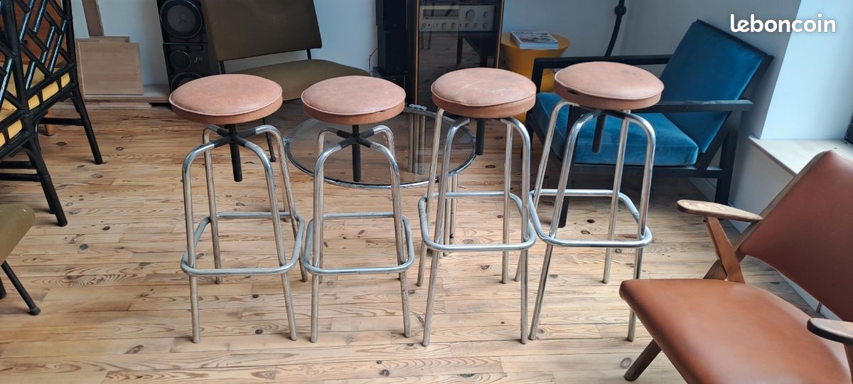 Paire tabourets vintage (image 2)