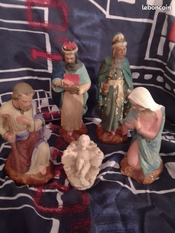 Ancien Santon De Crèche Devineau – Taille 2, Personnage Vieillard