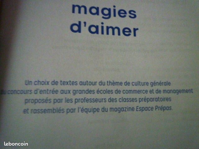 Livre Magies d'aimer " textes sur l'amour , ses mystères littérature philosophie (image 4)
