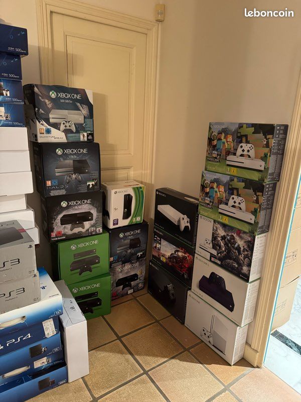 💎 ÉNORME lot de 80 boites de consoles vides Playstation switch Xbox Nintendo, Sony Microsoft display (image 2)