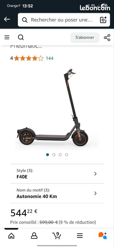 Trotinette electrique Segway Ninebot F40E (image 11)