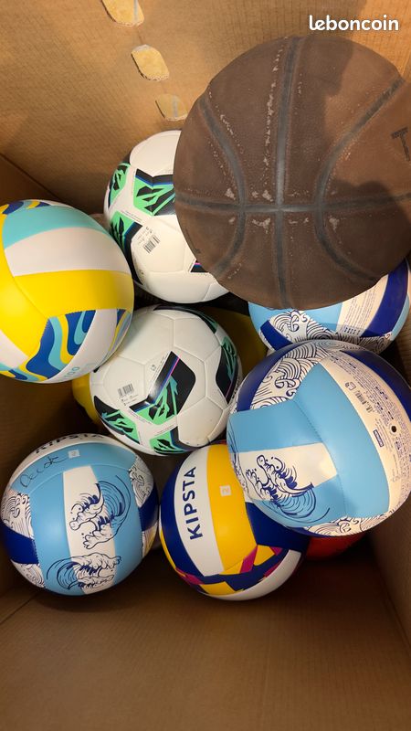 Ballon de sport Foot, basket, volley, rugby, beachvolley (bon état) - LEZPRIT REQUIPE (image 3)