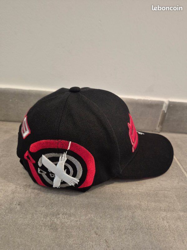 Casquette Officielle Jorge Lorenzo Flammes Rouge - Noir, Taille Réglable