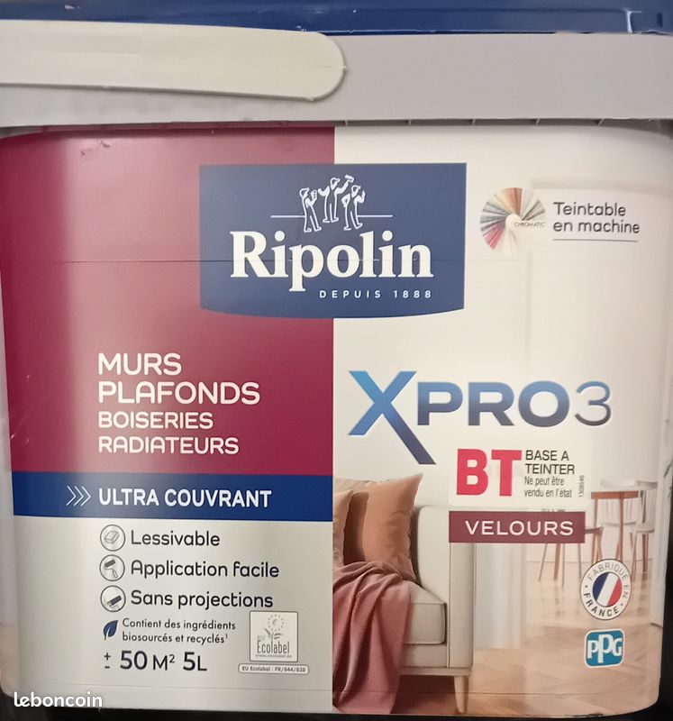 Pot de peinture ripollin velour rose madison 5l (image 1)