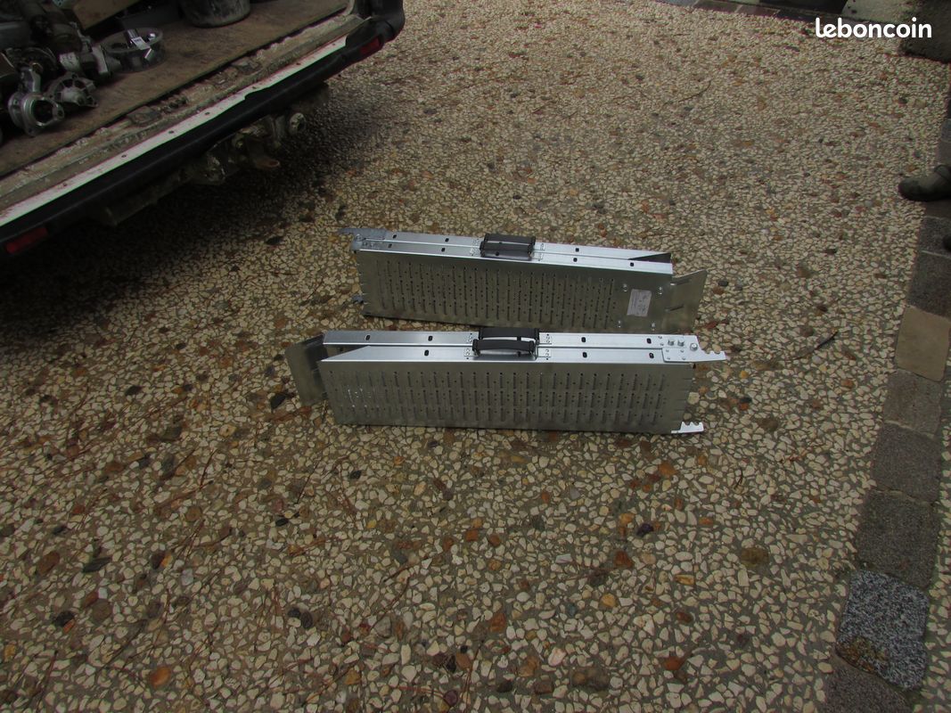 Lot De 2 Rampes De Chargement Pliables – Acier Galvanisé, Charge Maxi 400 Kg