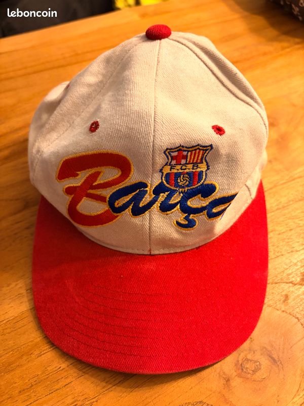 vintage Kappa Barca Barcelona cap with a large logo red dark