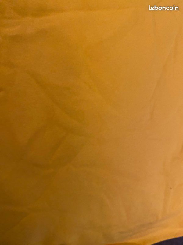 Tissu molleton coton jaune sweat (image 1)