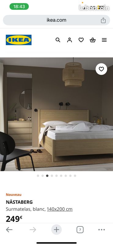 Vend surmatelas NÄSTABERG (image 1)