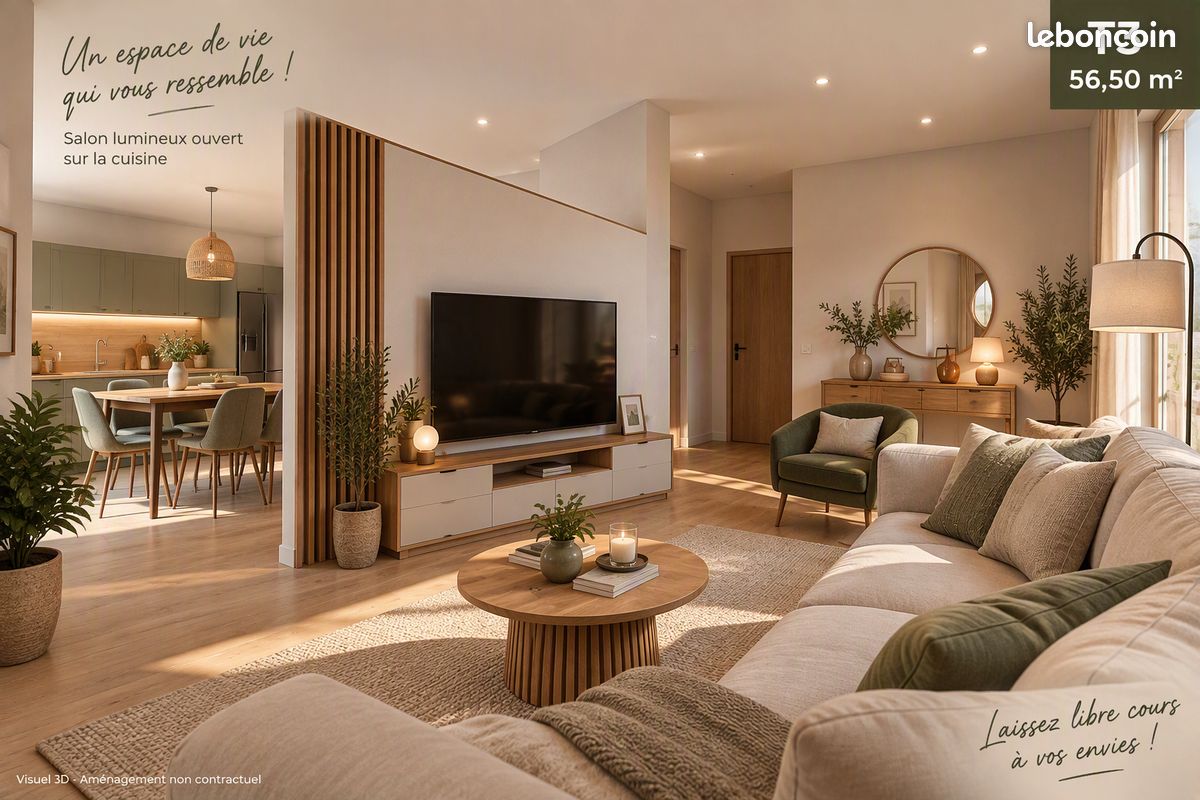 Appartement 3 pièces 57 m² · à Angers · 57 m² · 140 000 €