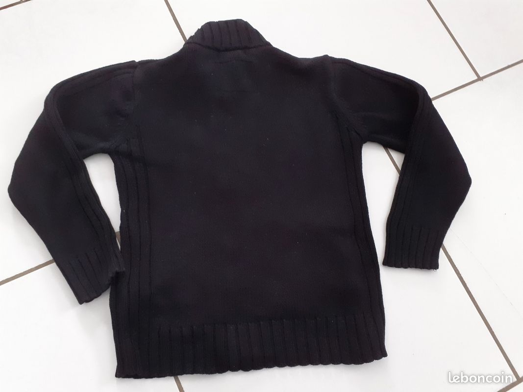 Gilet Court Okaïdi Pour Fille 10 Ans - Occasion Très Bon état, Manches Longues, Noir