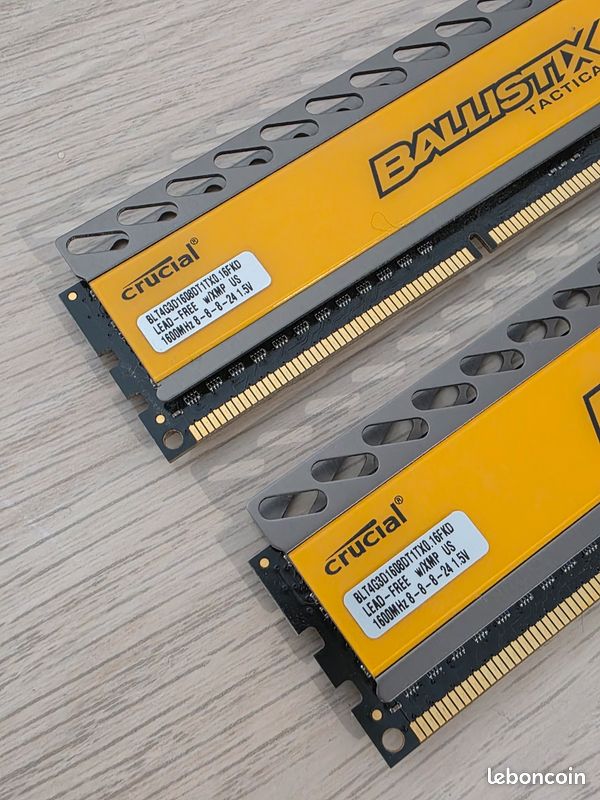 Mémoire barette RAM Crucial Ballistix Tactical 8 Go (2x4 Go) DDR3 1600 MHz CL8 (image 3)