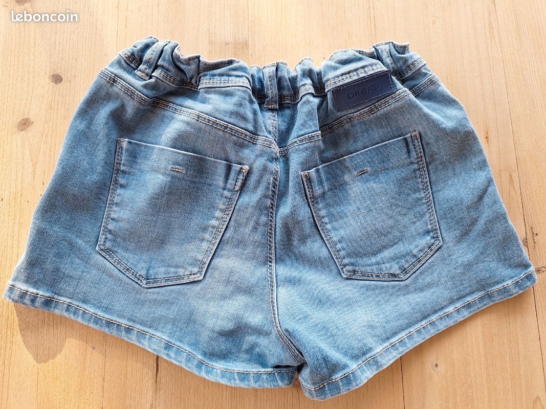 Short jeans 10 ans okaidi fille premiere main Vêtements