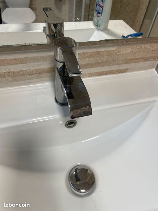 Mitigeur lavabo et barre de douche (image 1)