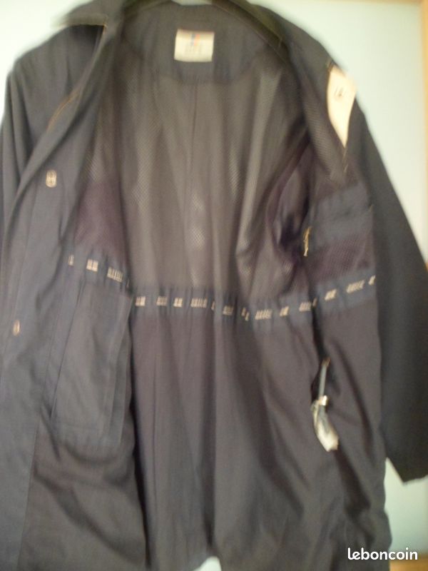 Caban veste parka T 48, " BRICE " bleu marine (image 3)